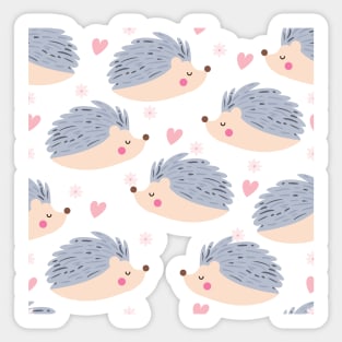 Cute Hedgehog Pattern Sticker